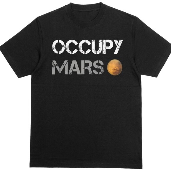 Occupy Mars Elon Men’s T-shirt Black - Picture 1 of 1